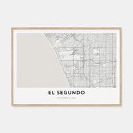 El Segundo Map Landscape Poster