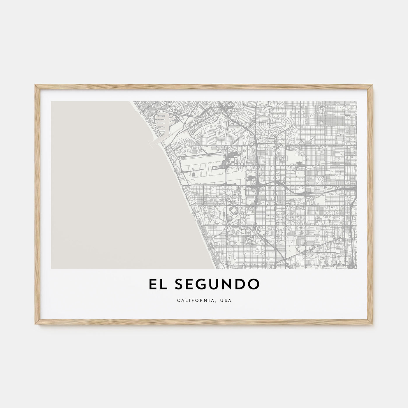 El Segundo Map Landscape Poster