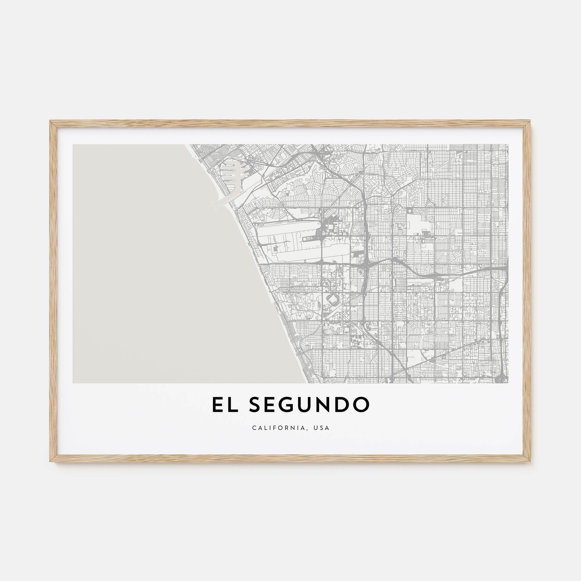 El Segundo Map Landscape Poster