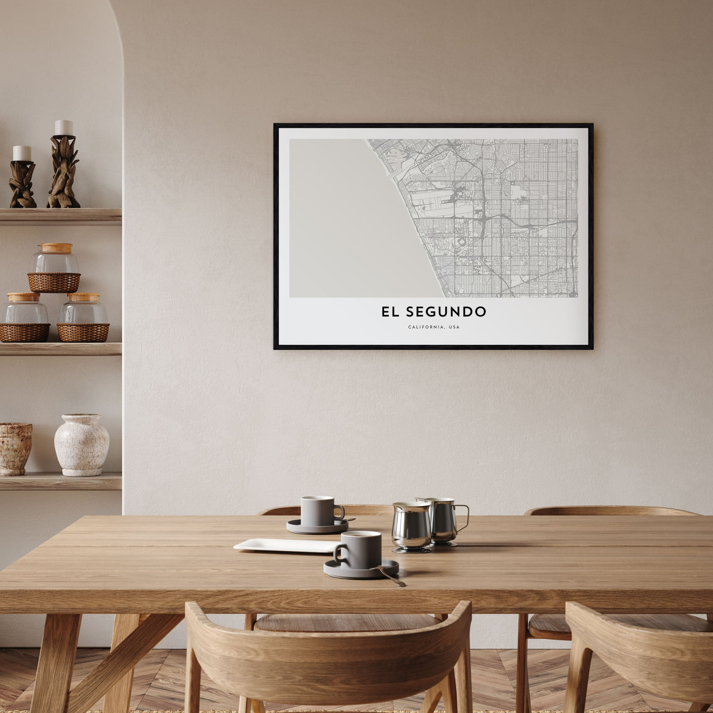 El Segundo Map Landscape Poster