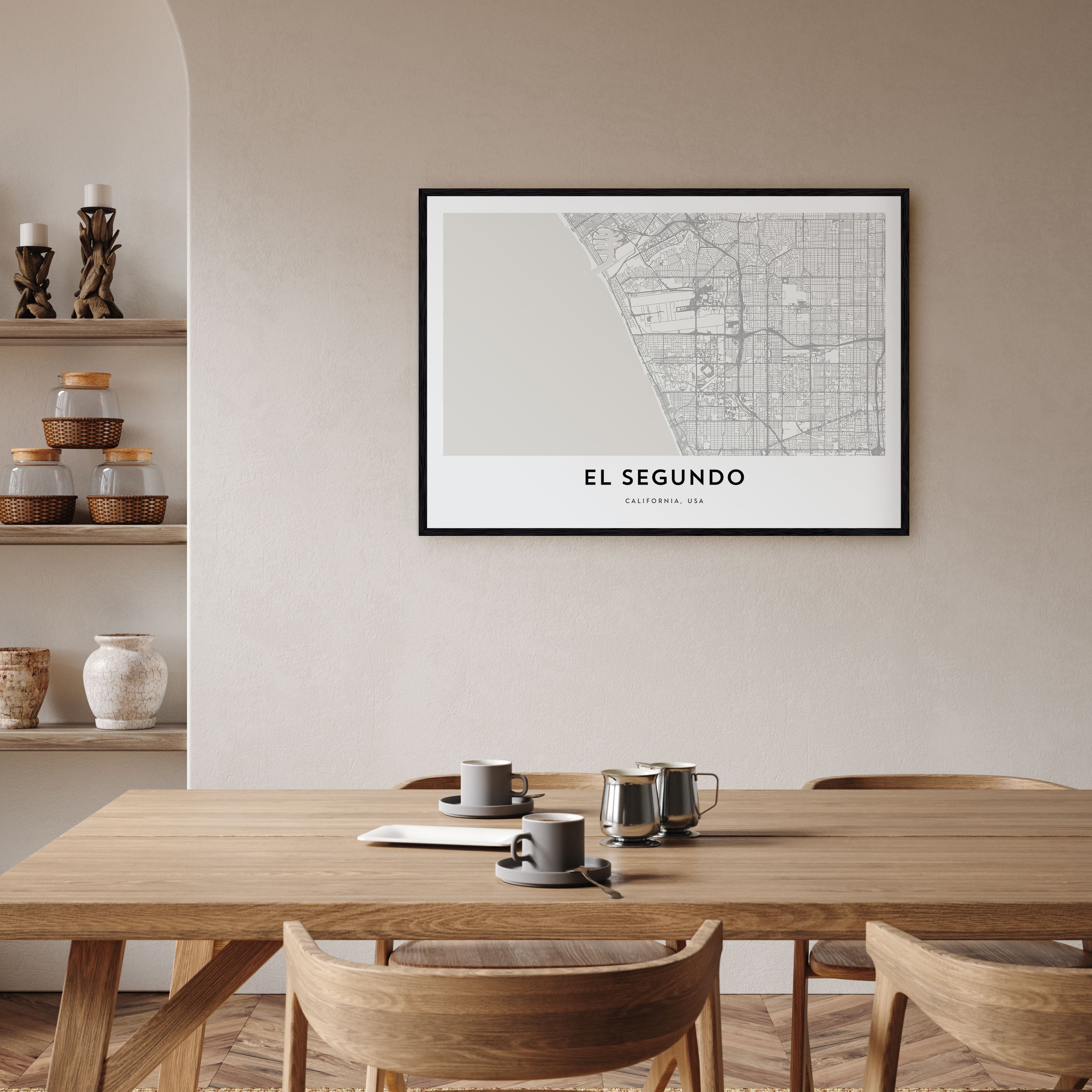 El Segundo Map Landscape Poster