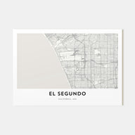 El Segundo Map Landscape Poster