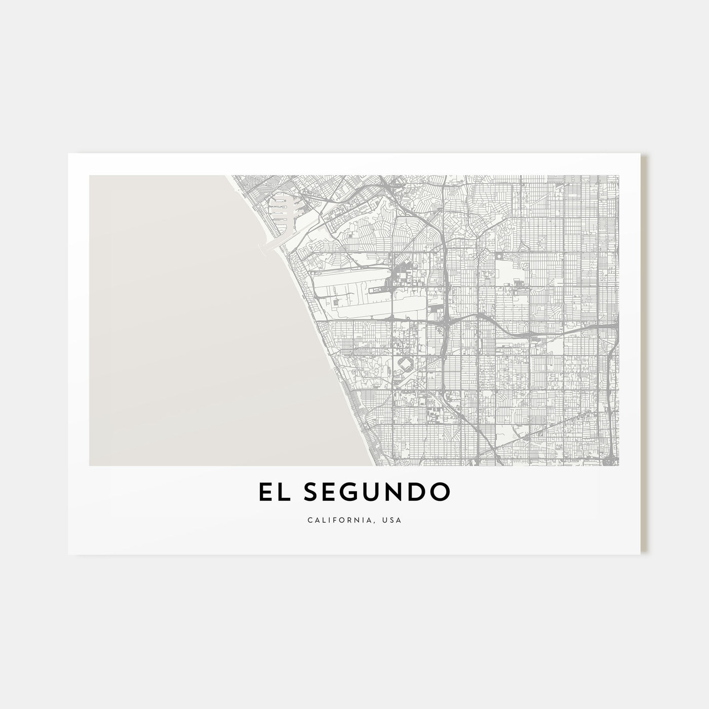 El Segundo Map Landscape Poster