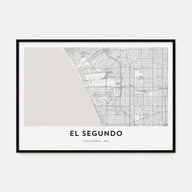 El Segundo Map Landscape Poster
