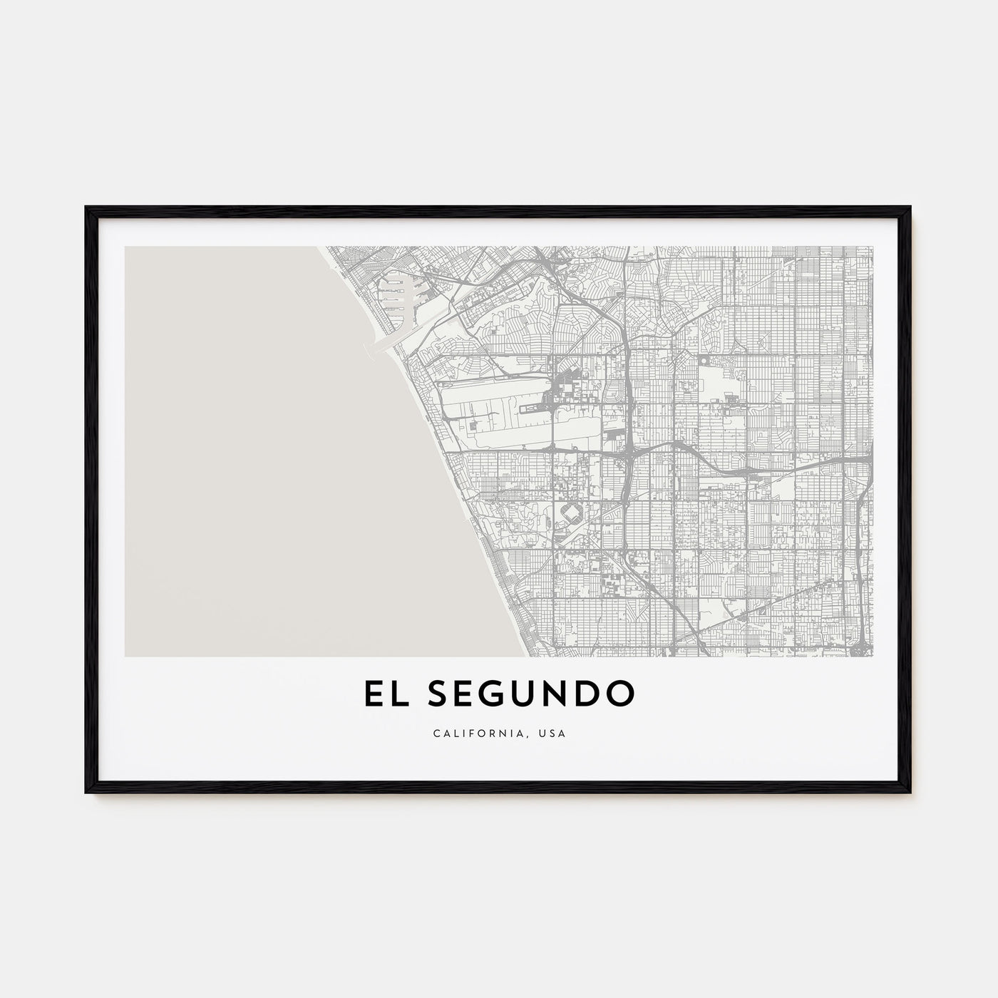 El Segundo Map Landscape Poster