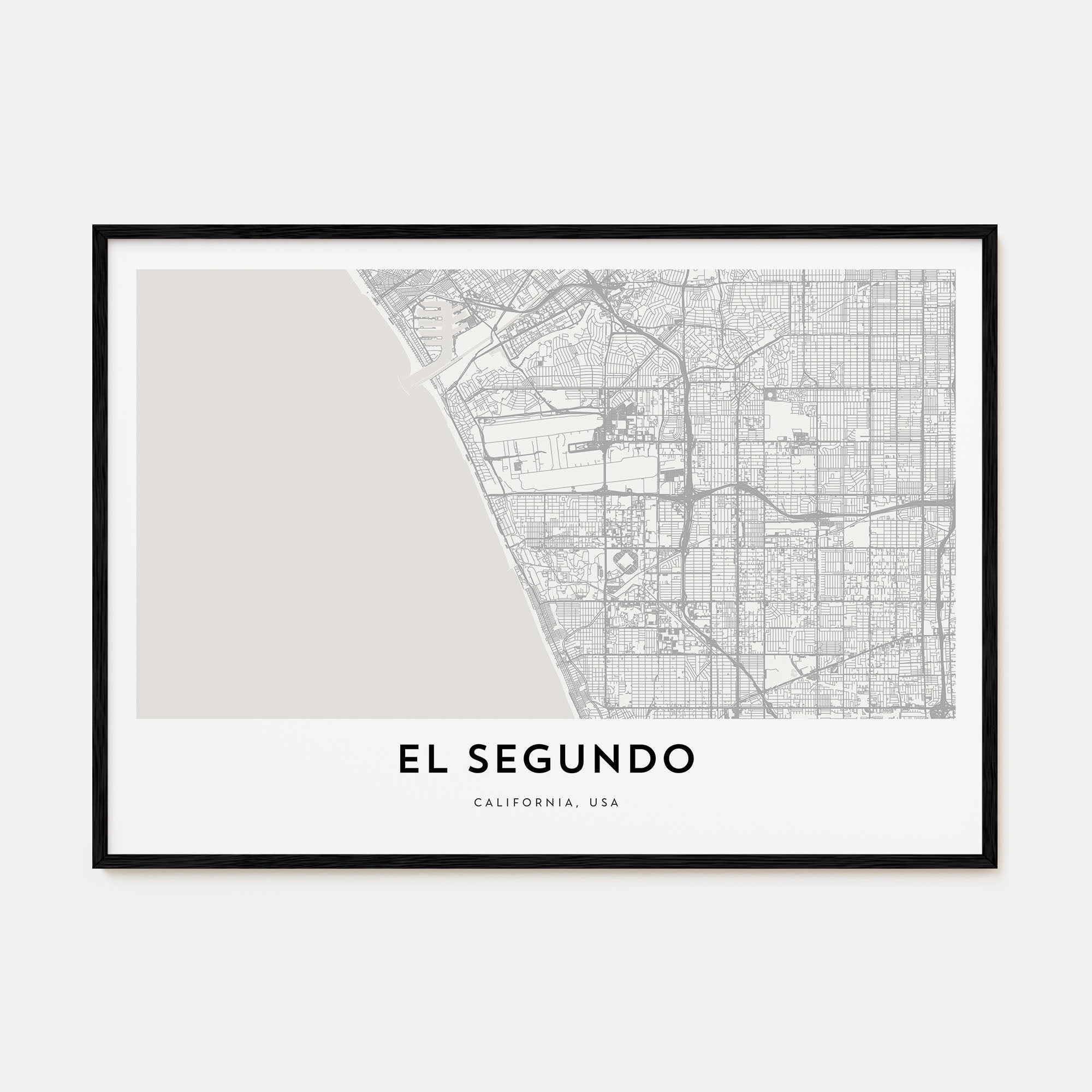El Segundo Map Landscape Poster