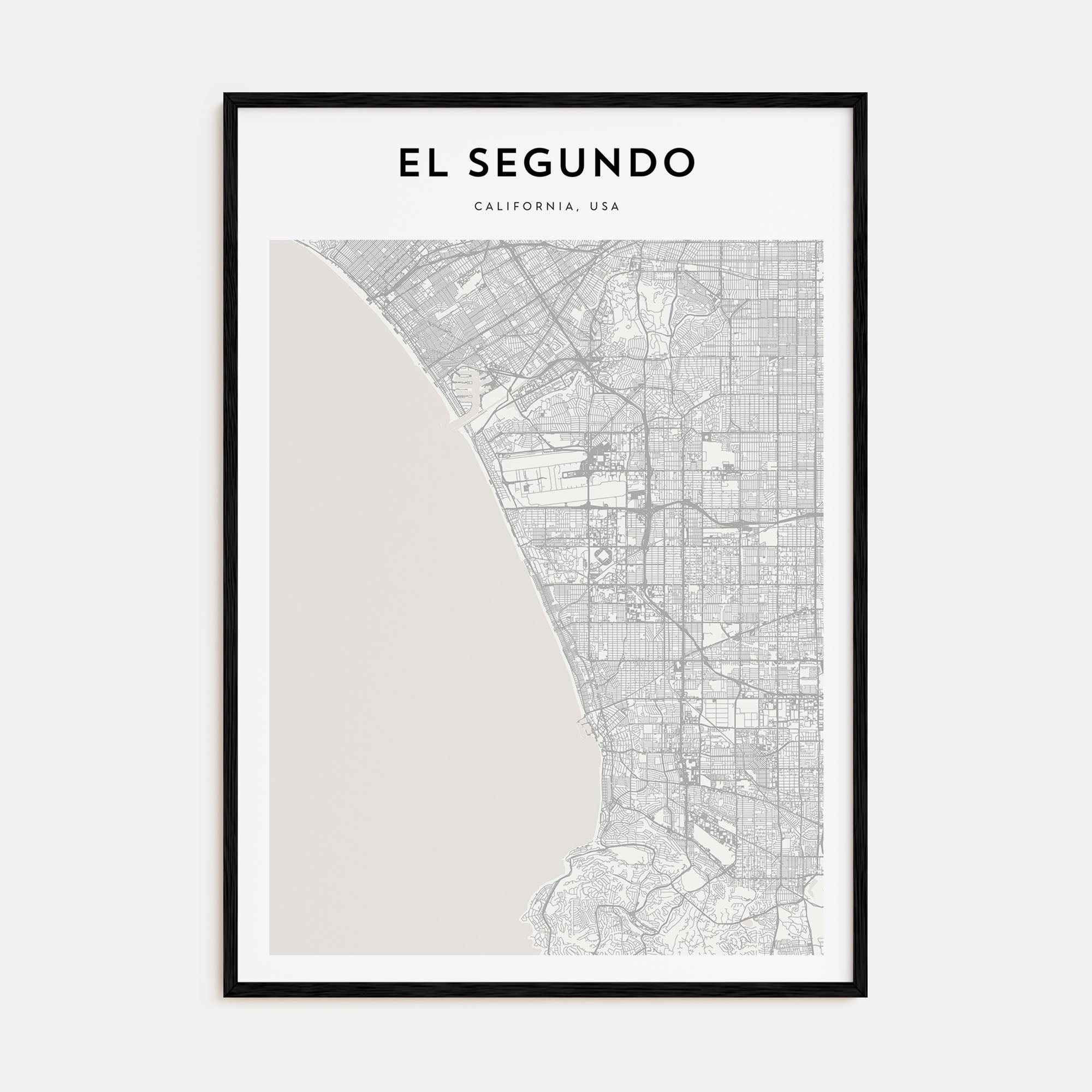 El Segundo Map Portrait Poster