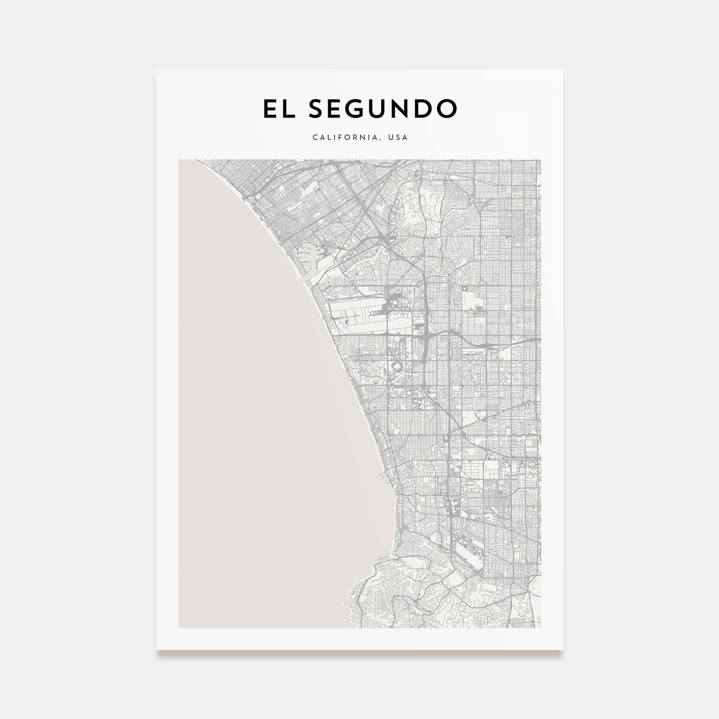 El Segundo Map Portrait Poster