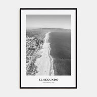 El Segundo Portrait B&W Poster