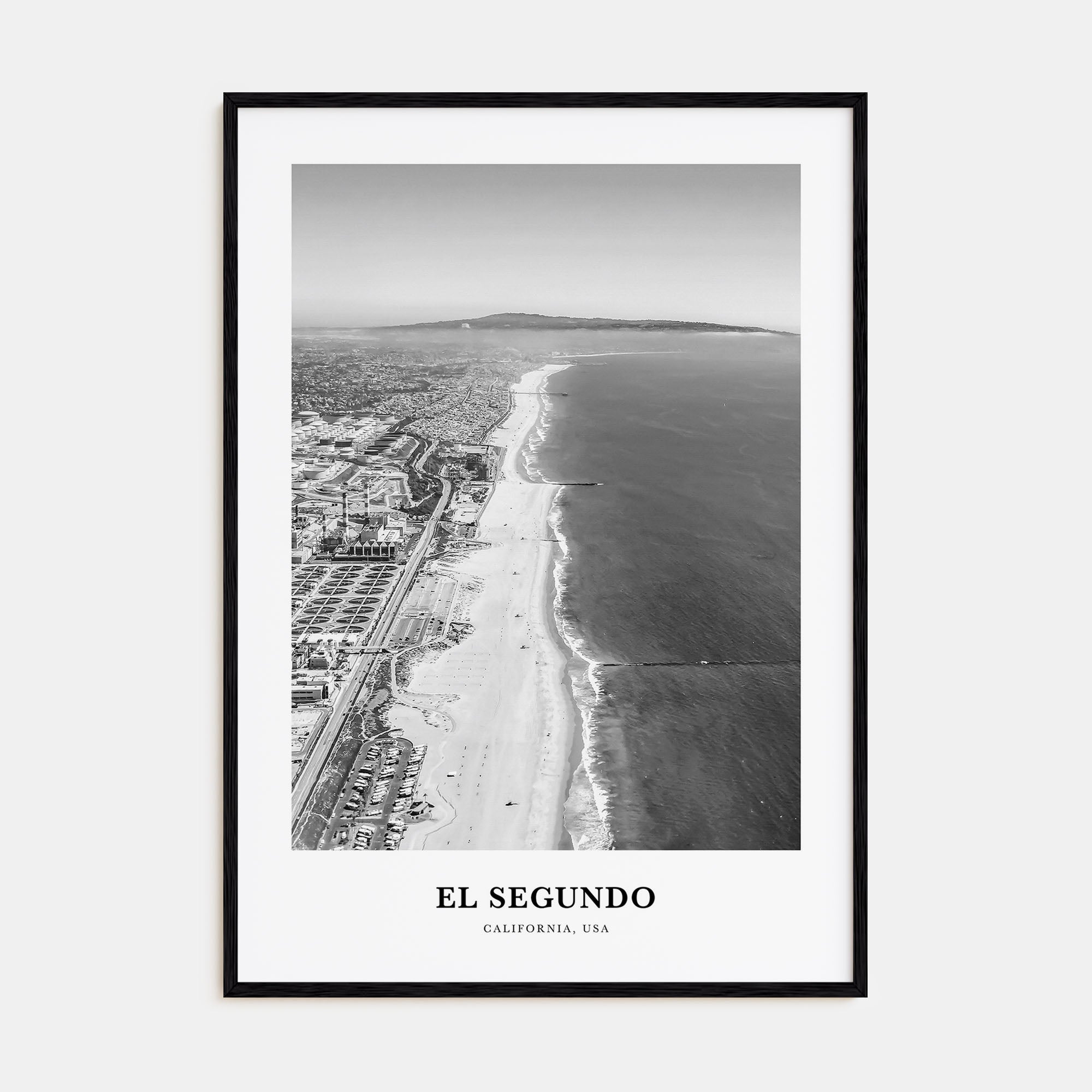 El Segundo Portrait B&W Poster