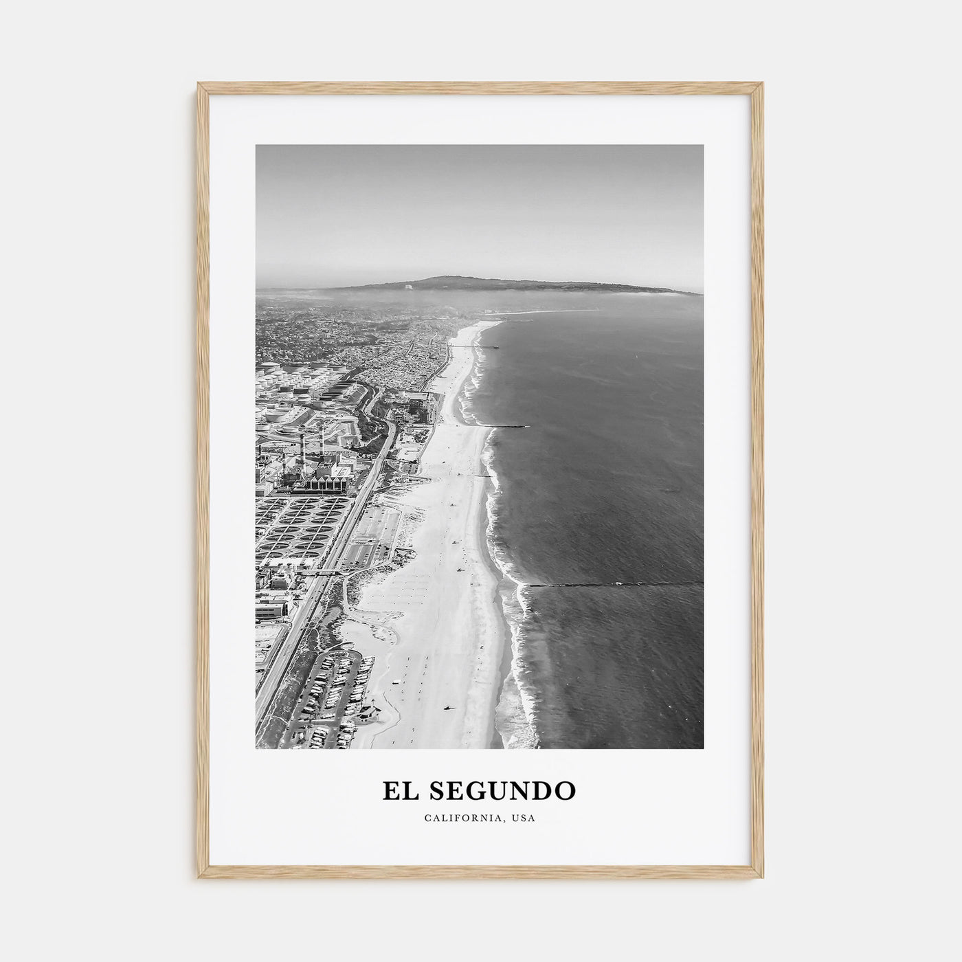 El Segundo Portrait B&W Poster