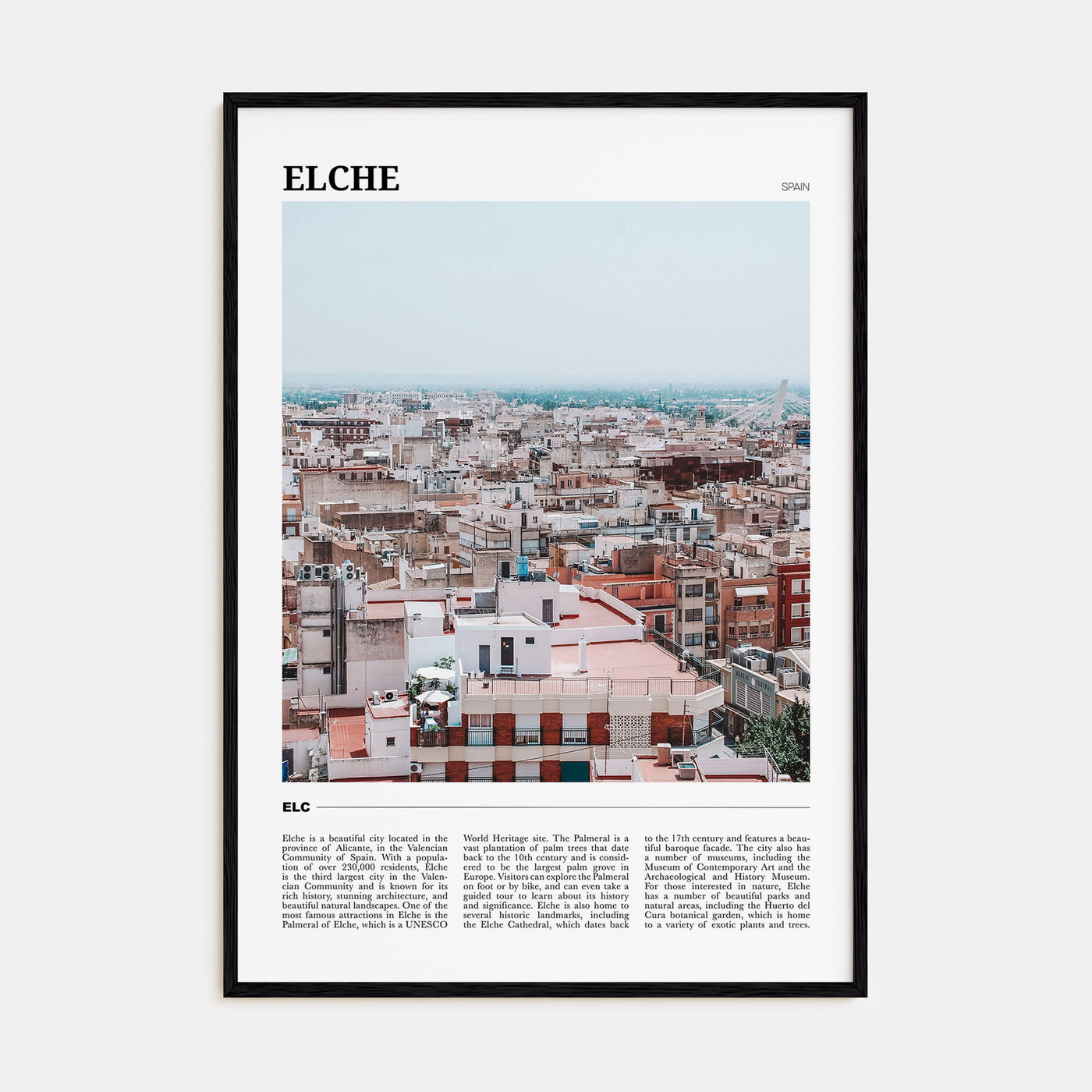 Elche Travel Color Poster