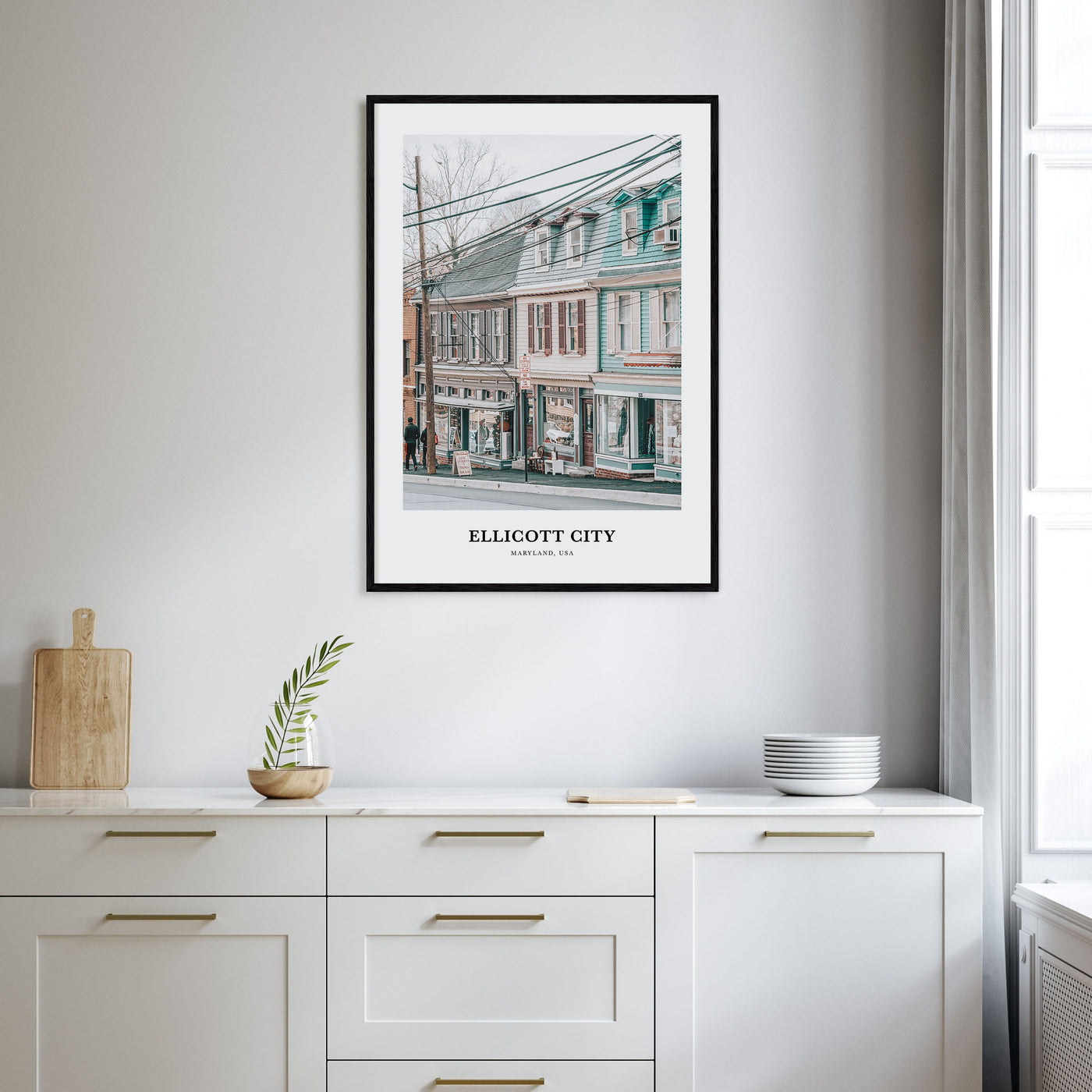 Ellicott City Portrait Color Poster
