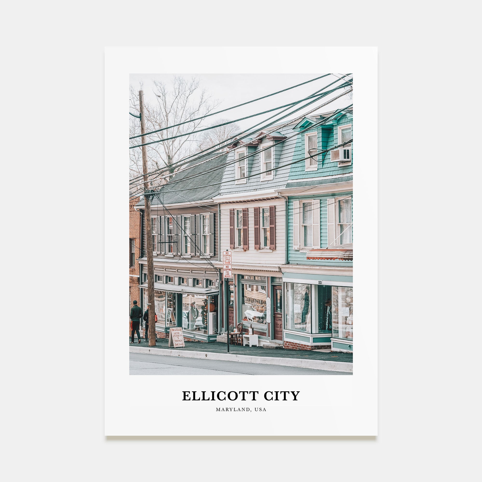 Ellicott City Portrait Color Poster
