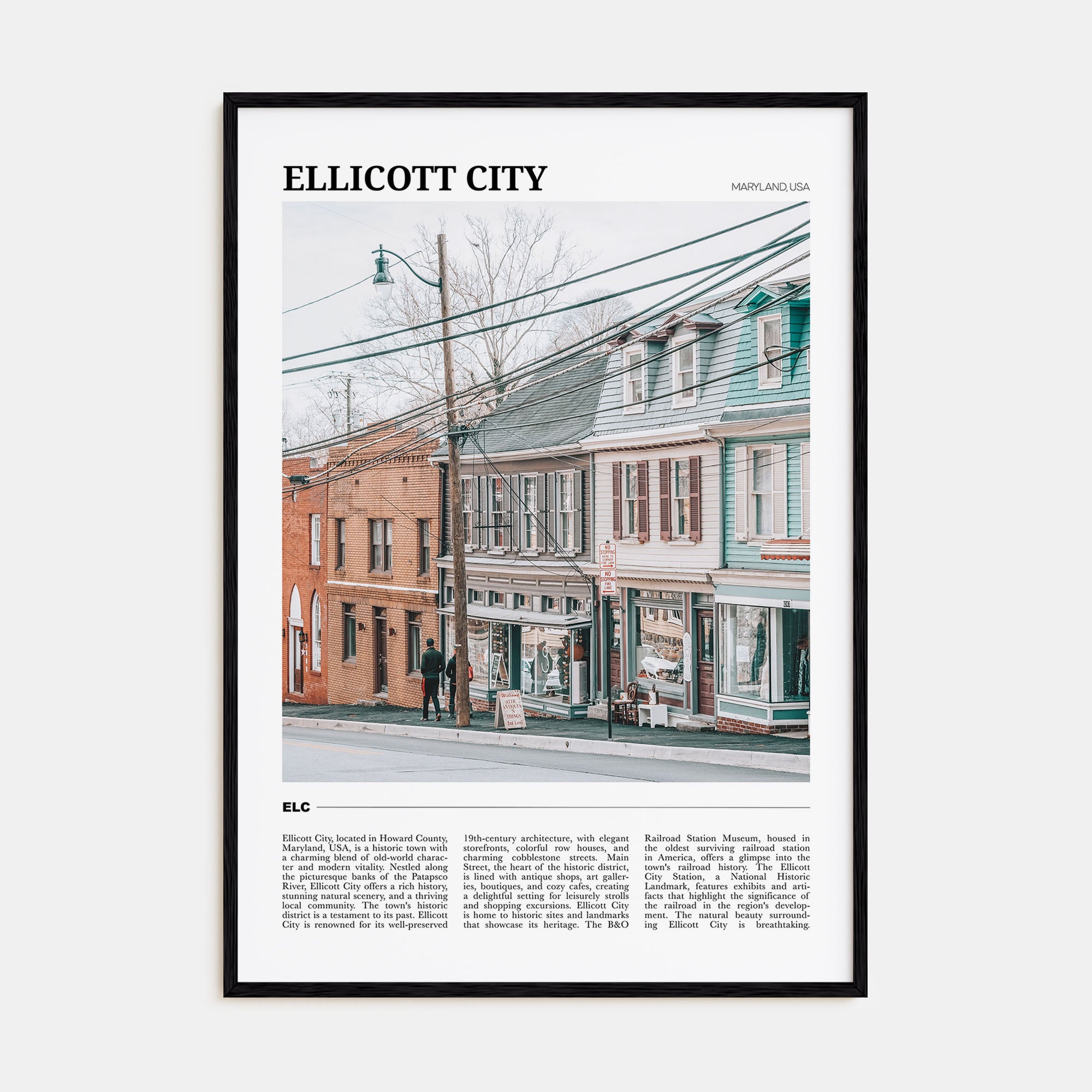 Ellicott City Travel Color Poster