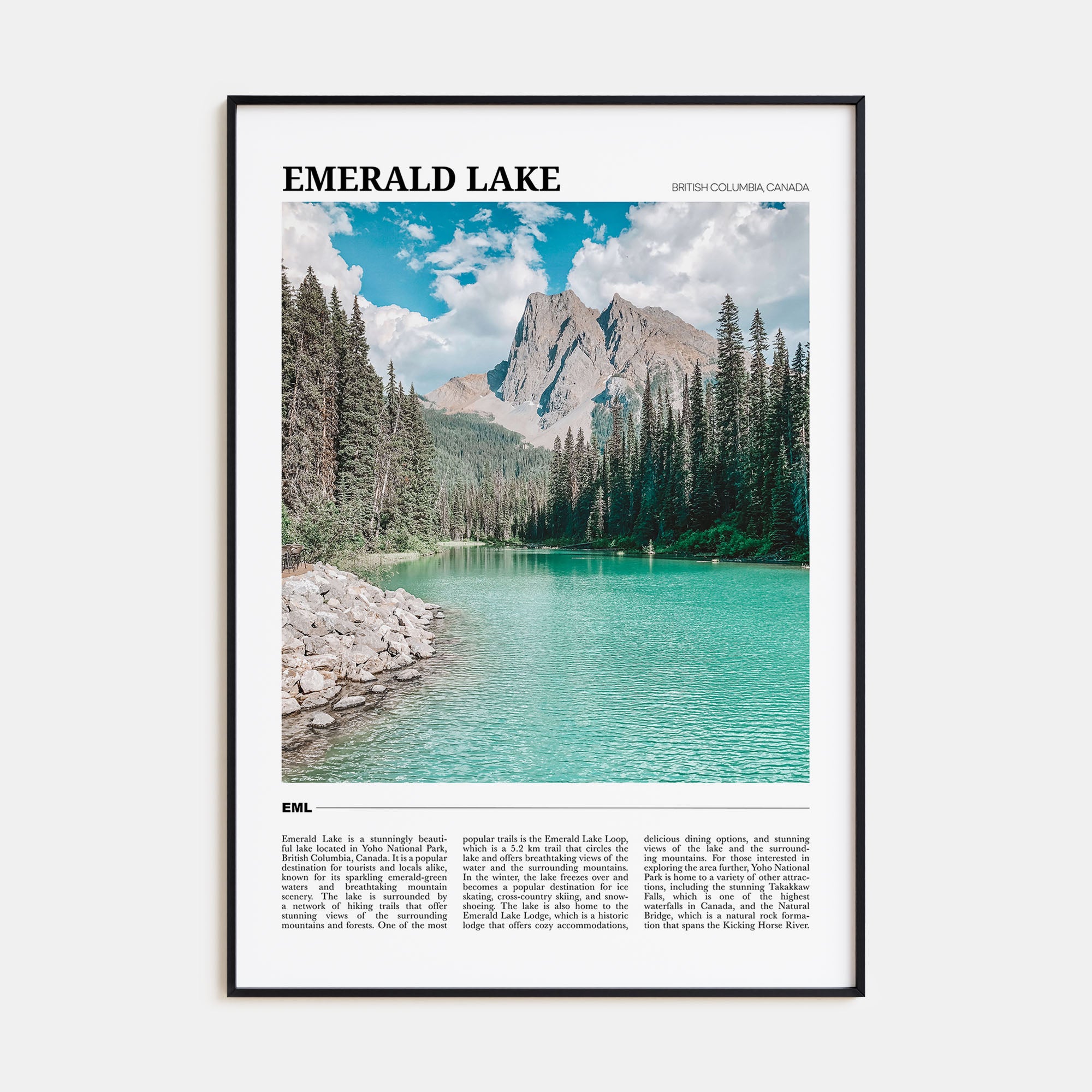 Emerald Lake Travel Color Poster