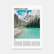 Emerald Lake Travel Color Poster