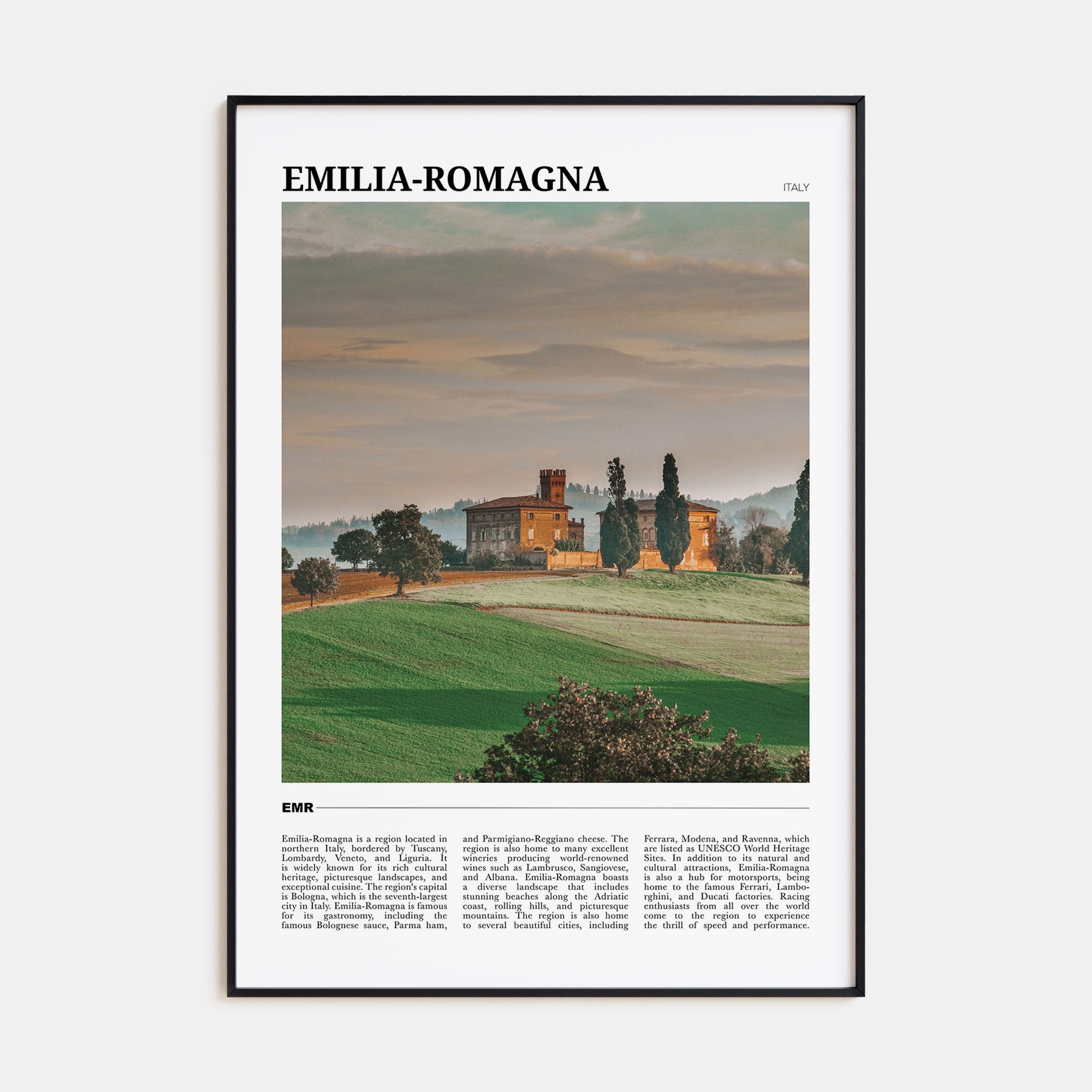 Emilia-Romagna Travel Color Poster