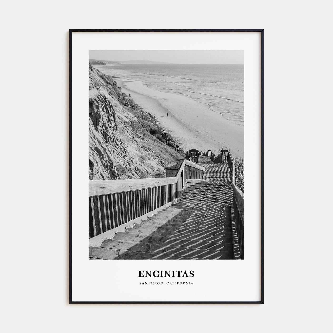 Encinitas Portrait B&W No 2 Poster