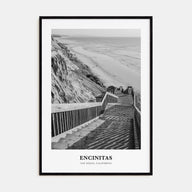 Encinitas Portrait B&W No 2 Poster