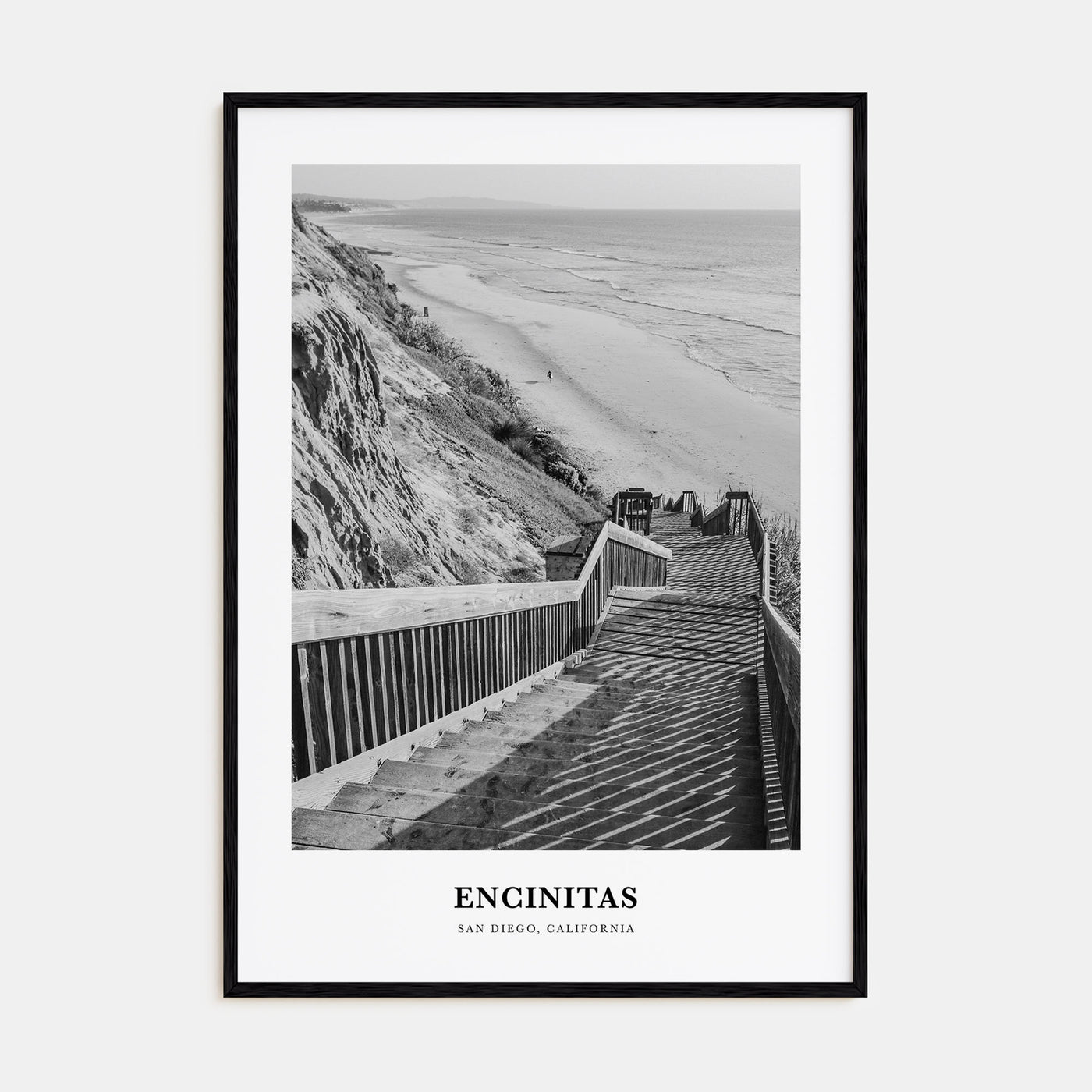 Encinitas Portrait B&W No 2 Poster