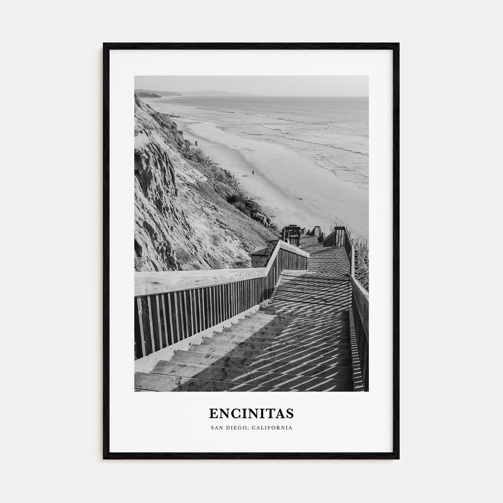 Encinitas Portrait B&W No 2 Poster
