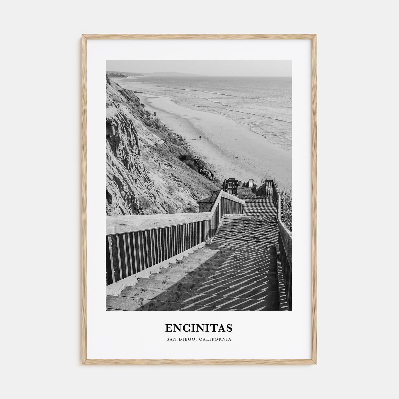 Encinitas Portrait B&W No 2 Poster
