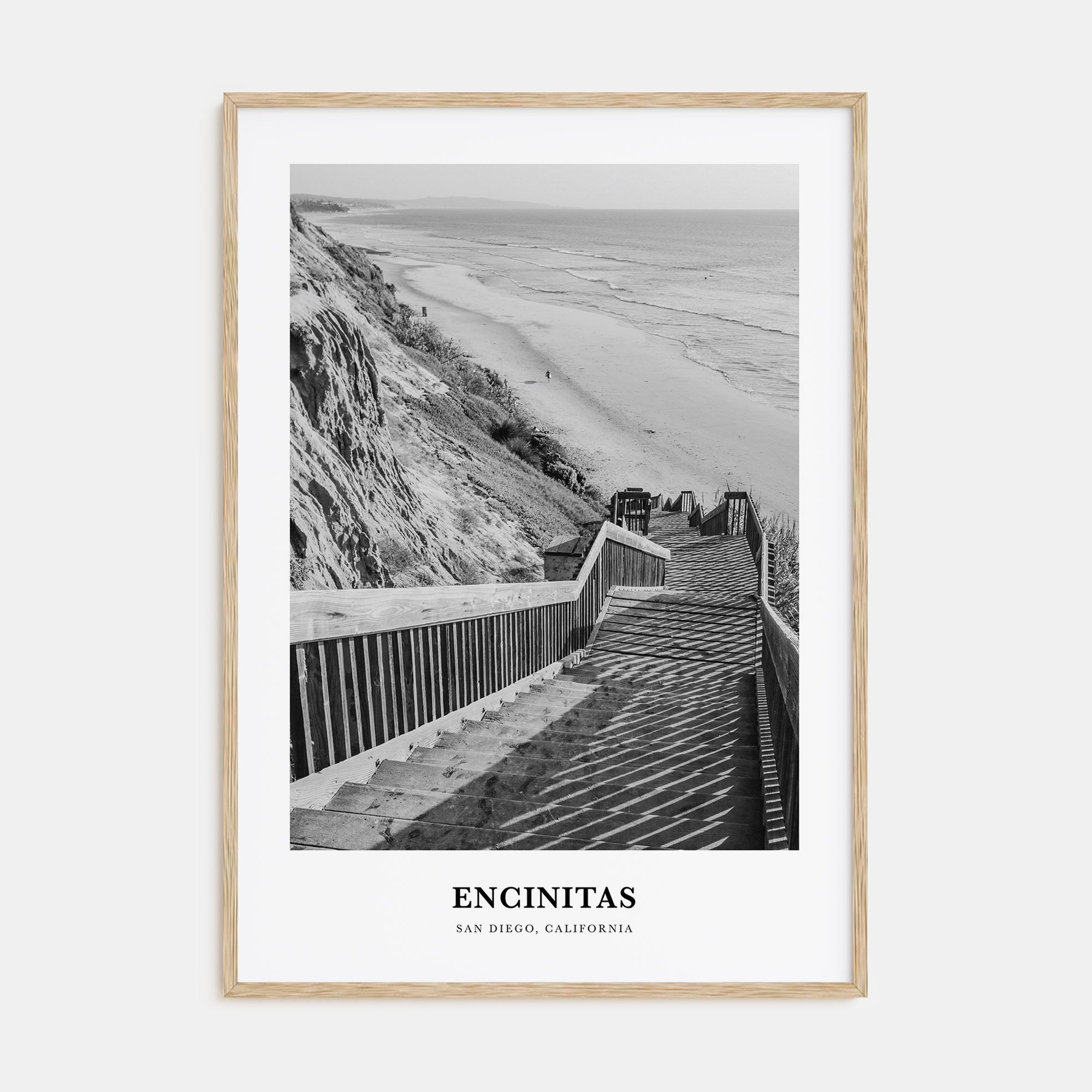 Encinitas Portrait B&W No 2 Poster