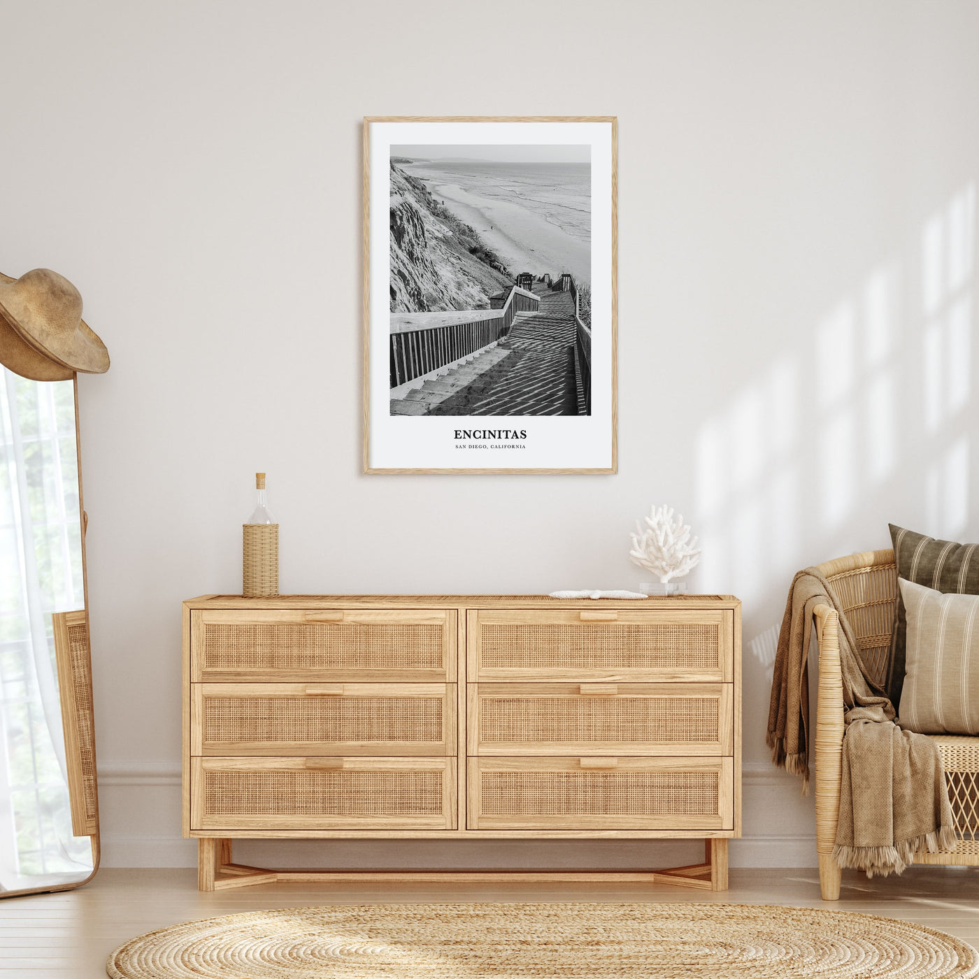 Encinitas Portrait B&W No 2 Poster