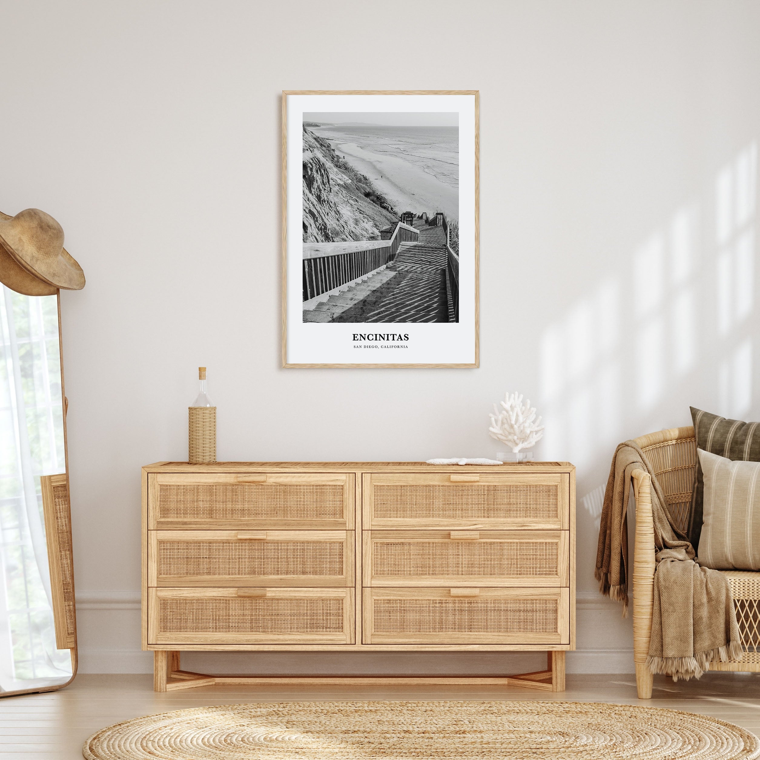 Encinitas Portrait B&W No 2 Poster