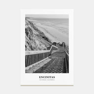 Encinitas Portrait B&W No 2 Poster