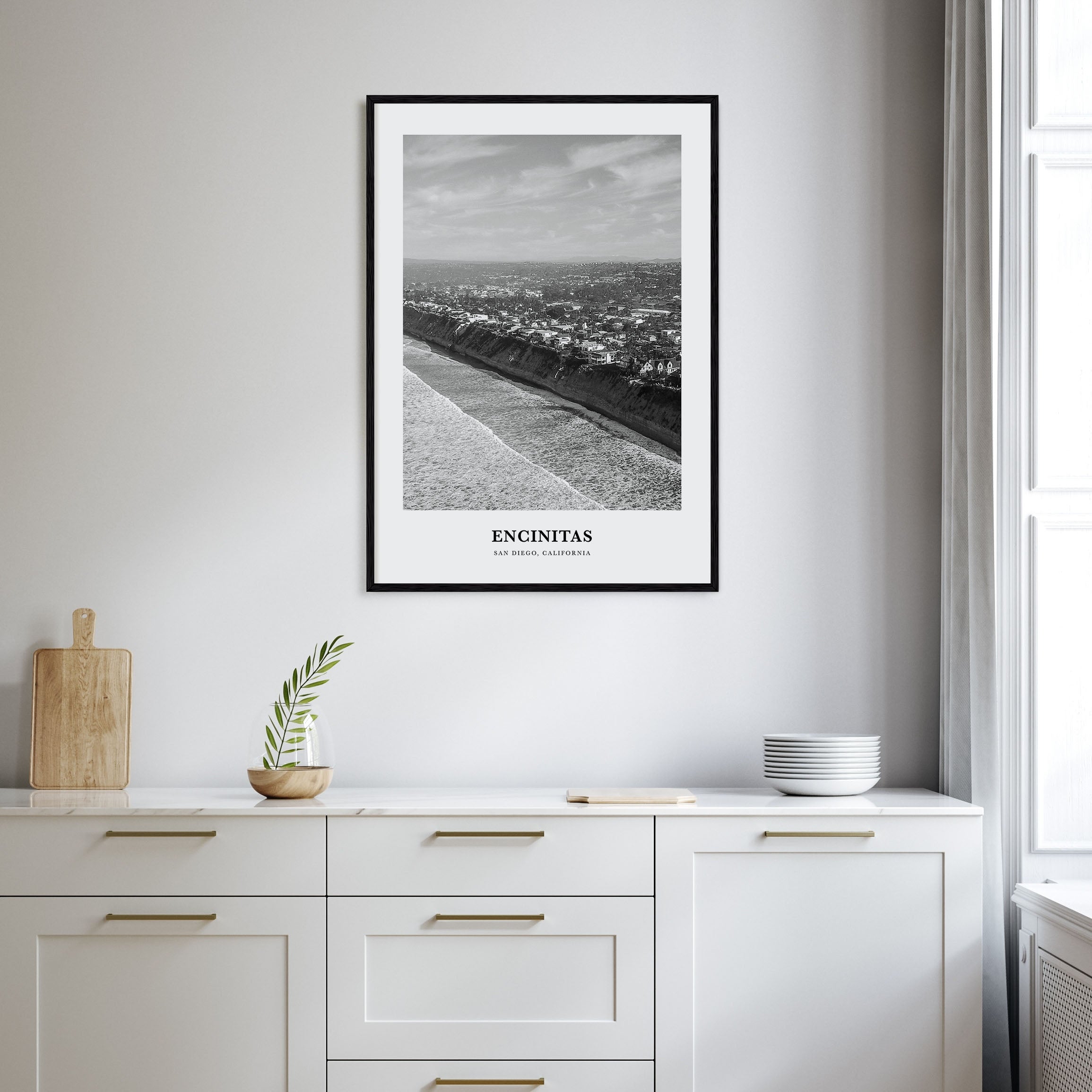Encinitas Portrait B&W No 3 Poster