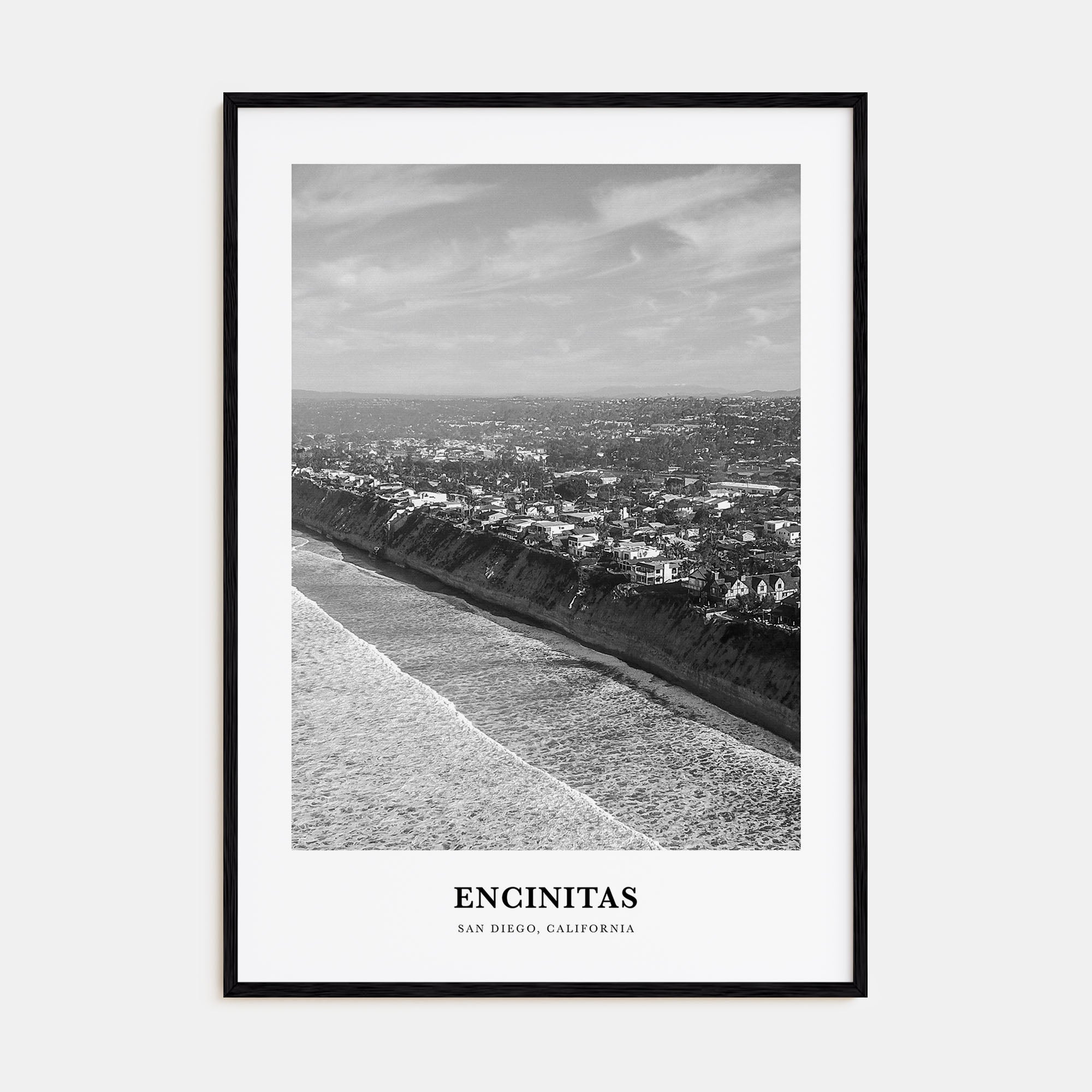 Encinitas Portrait B&W No 3 Poster