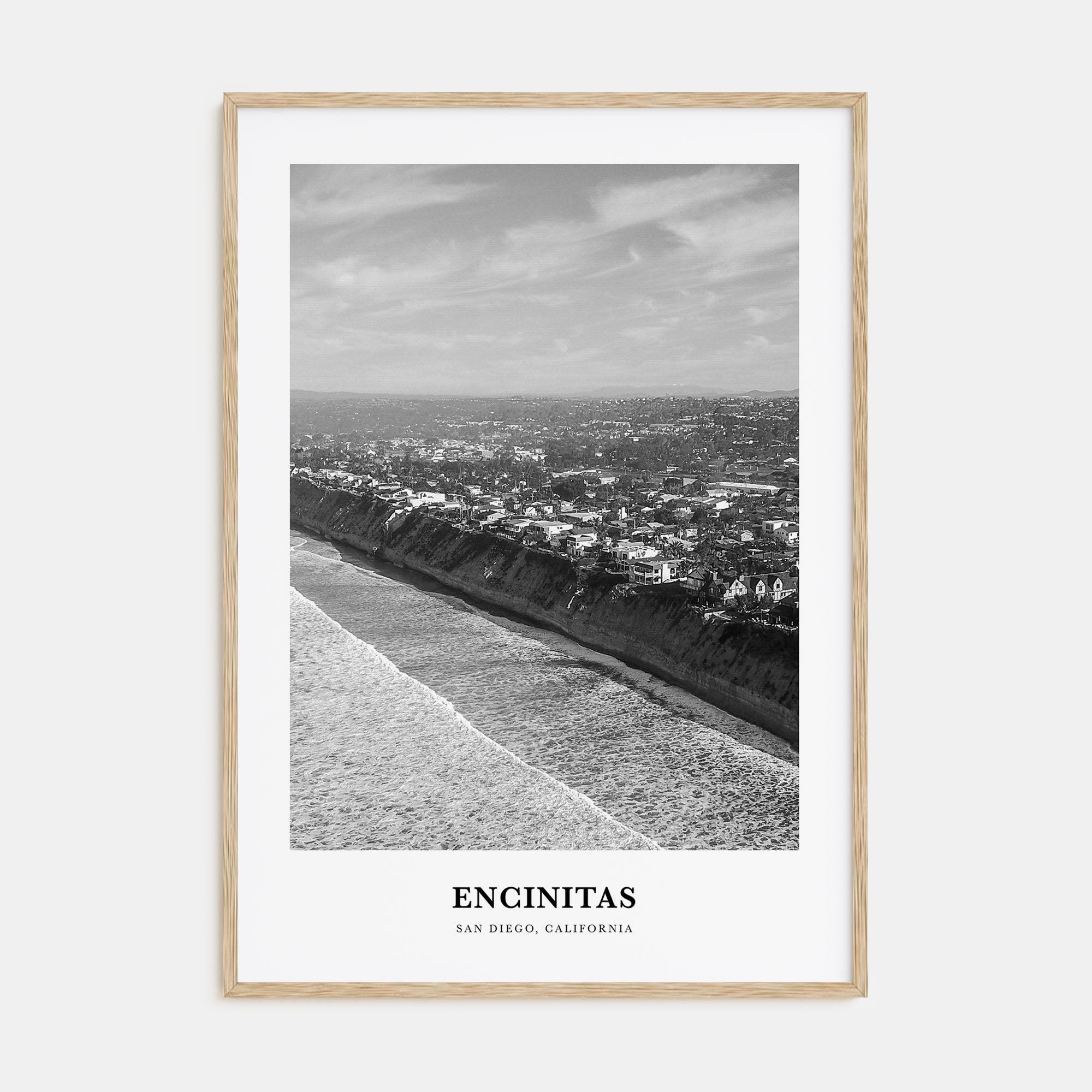 Encinitas Portrait B&W No 3 Poster