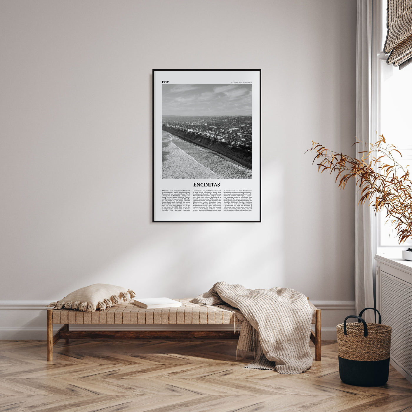 Encinitas Travel B&W No 2 Poster