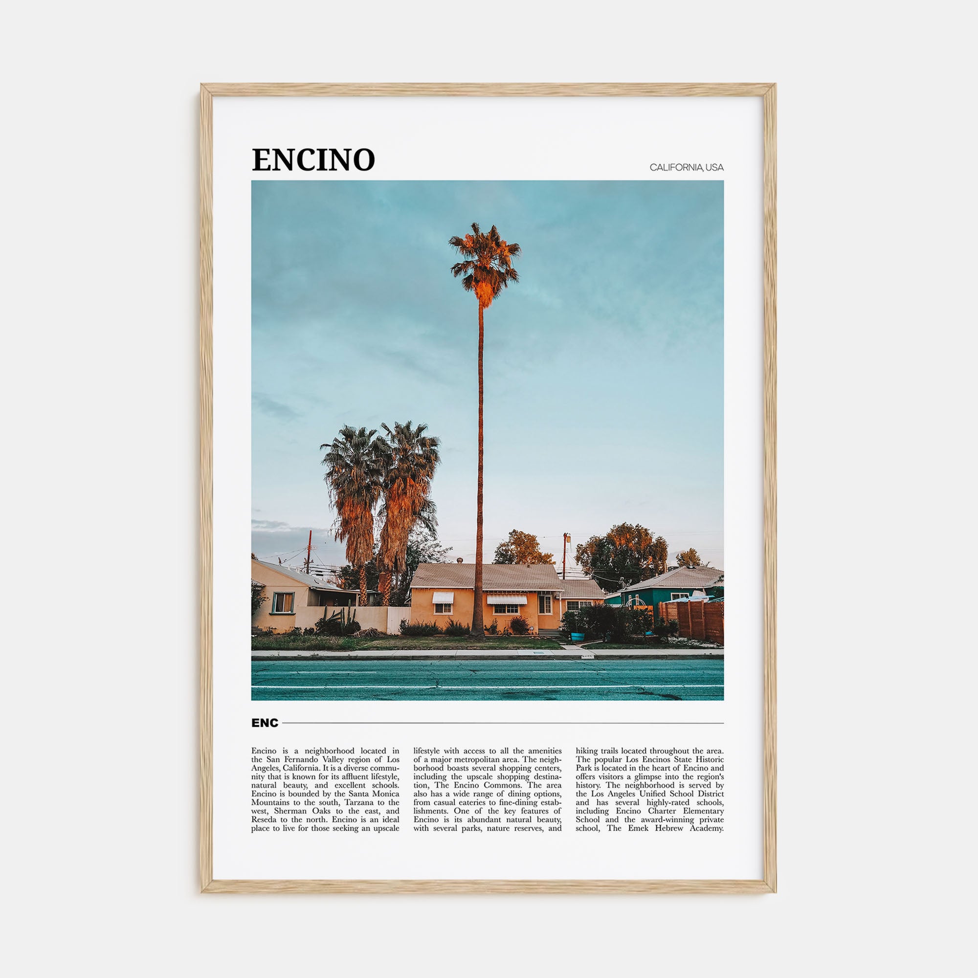 Encino Travel Color Poster