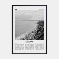 England Travel B&W Poster
