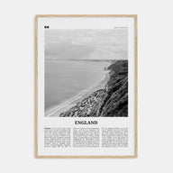 England Travel B&W Poster