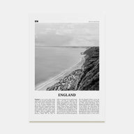 England Travel B&W Poster