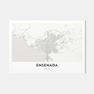 Ensenada Map Landscape Poster