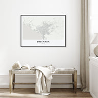 Ensenada Map Landscape Poster