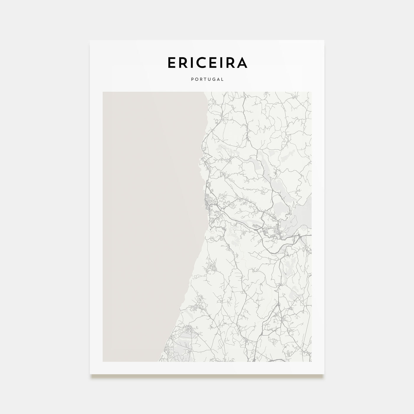 Ericeira Map Portrait Poster