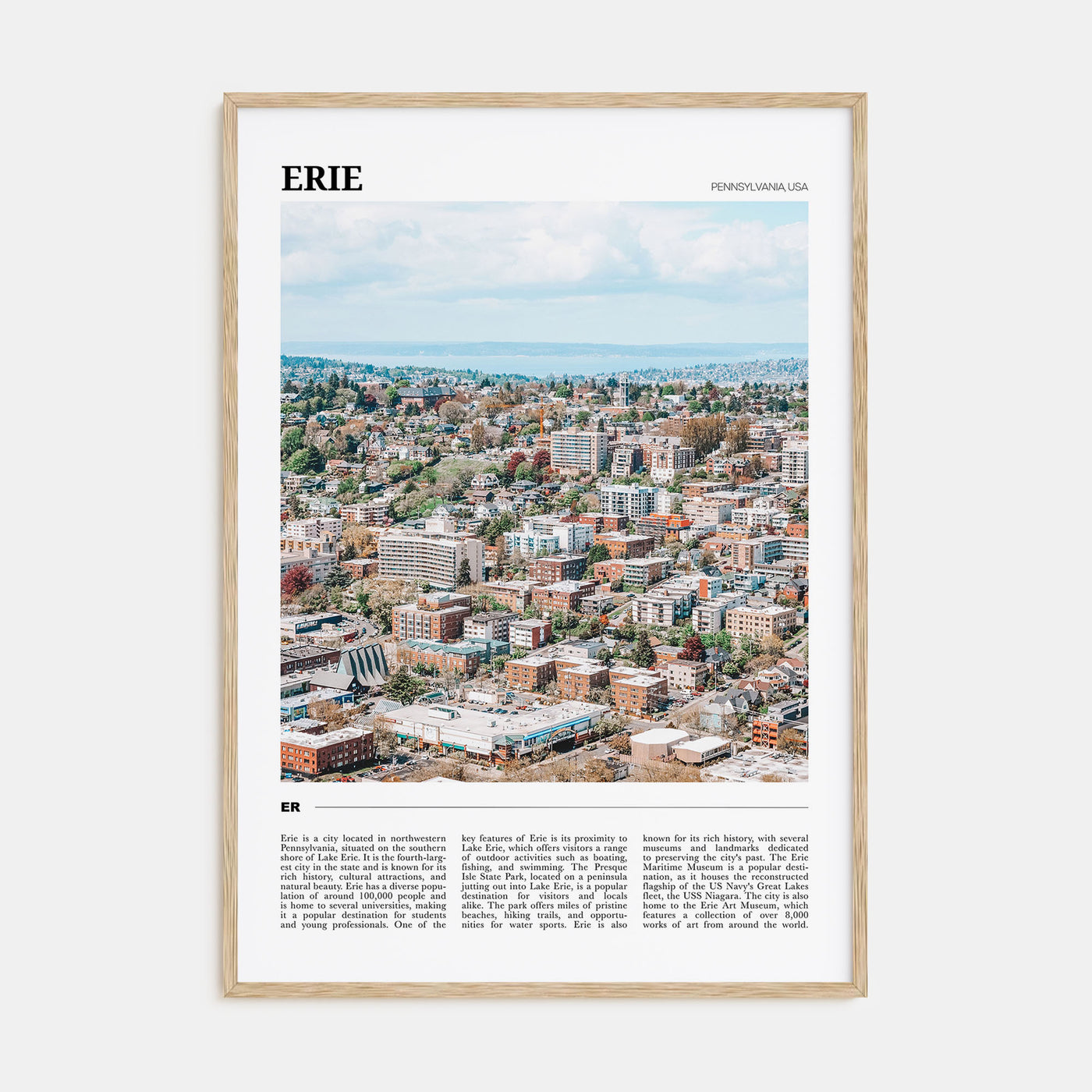 Erie Travel Color Poster