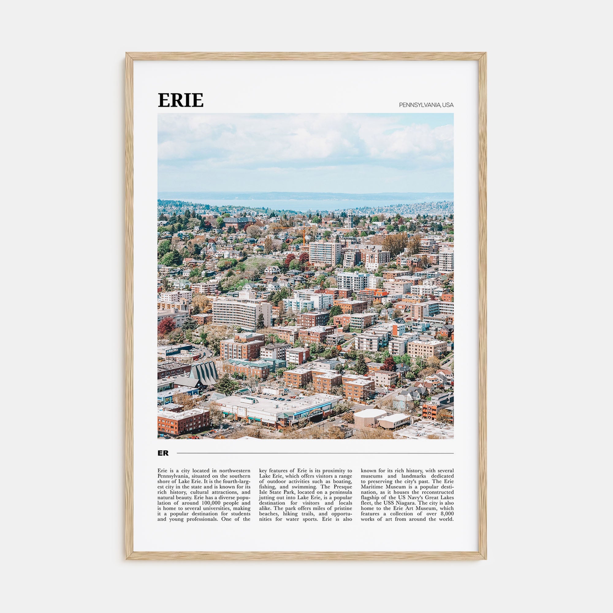 Erie Travel Color Poster