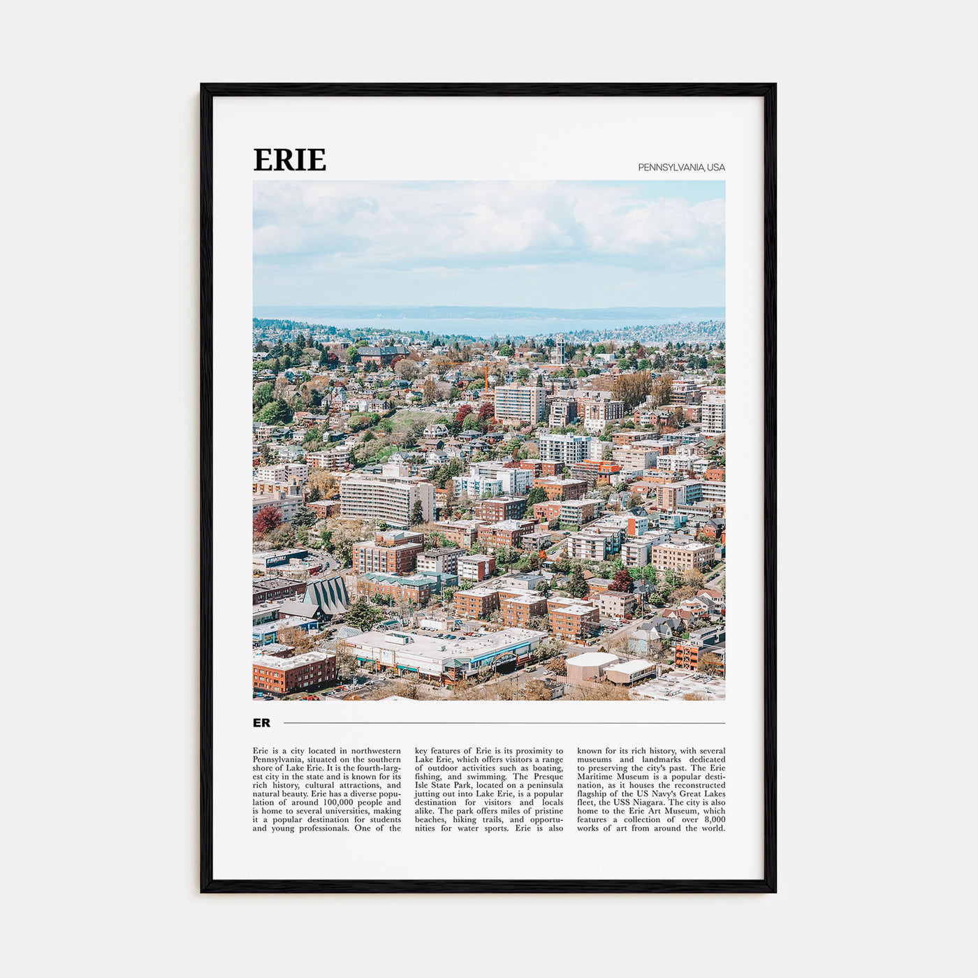 Erie Travel Color Poster