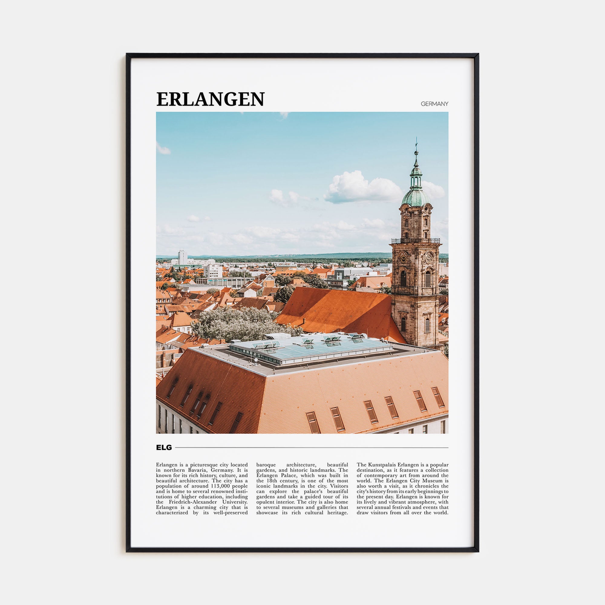 Erlangen Travel Color Poster