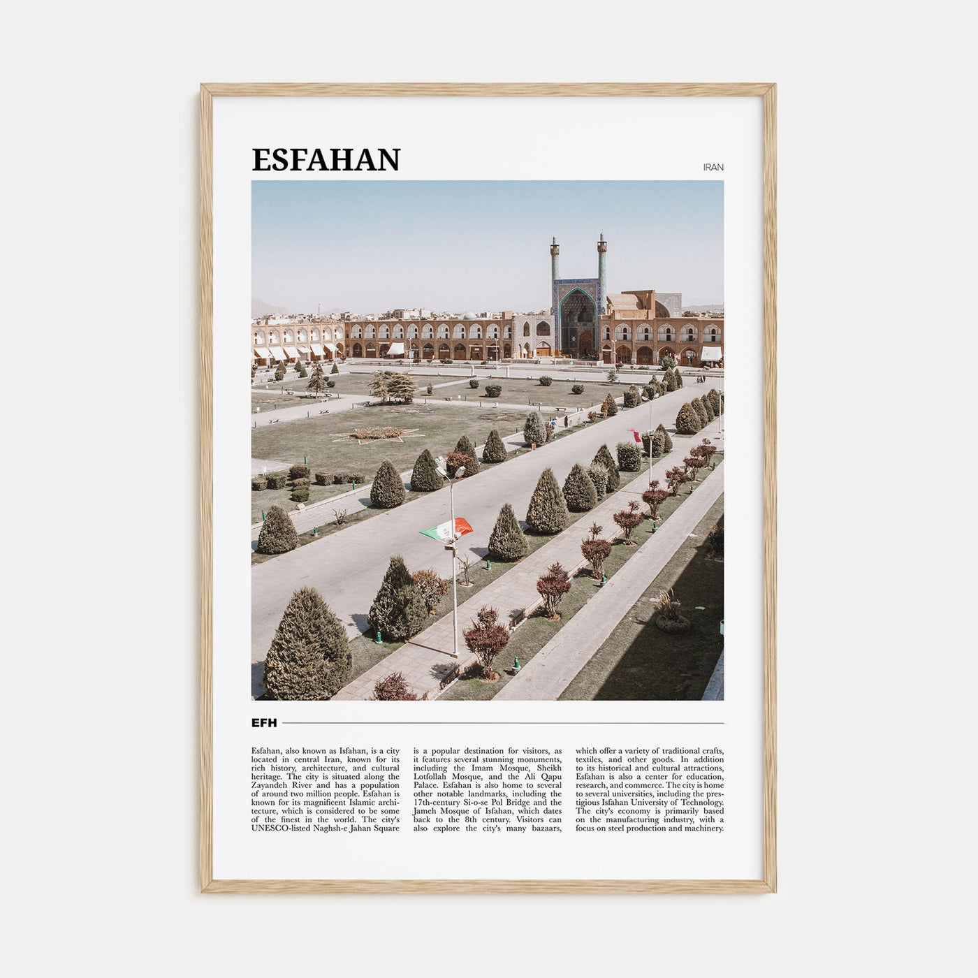 Esfahan Travel Color Poster
