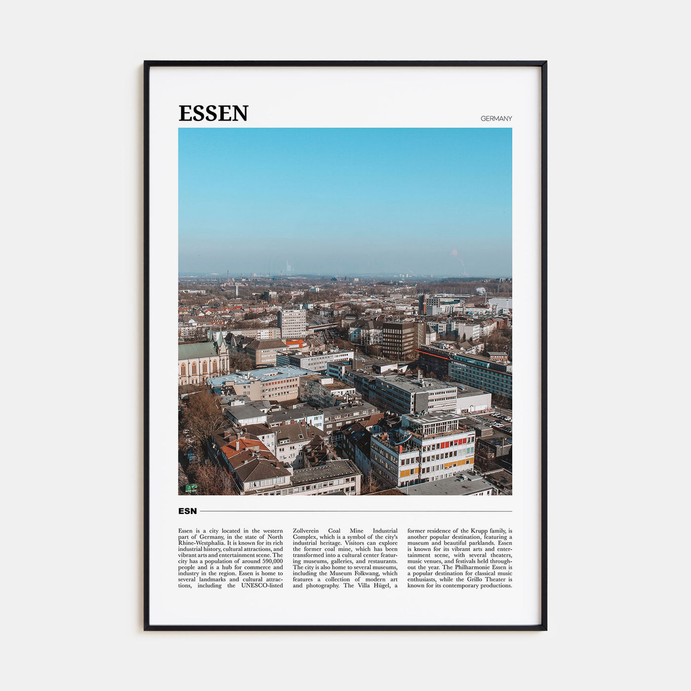 Essen Travel Color Poster