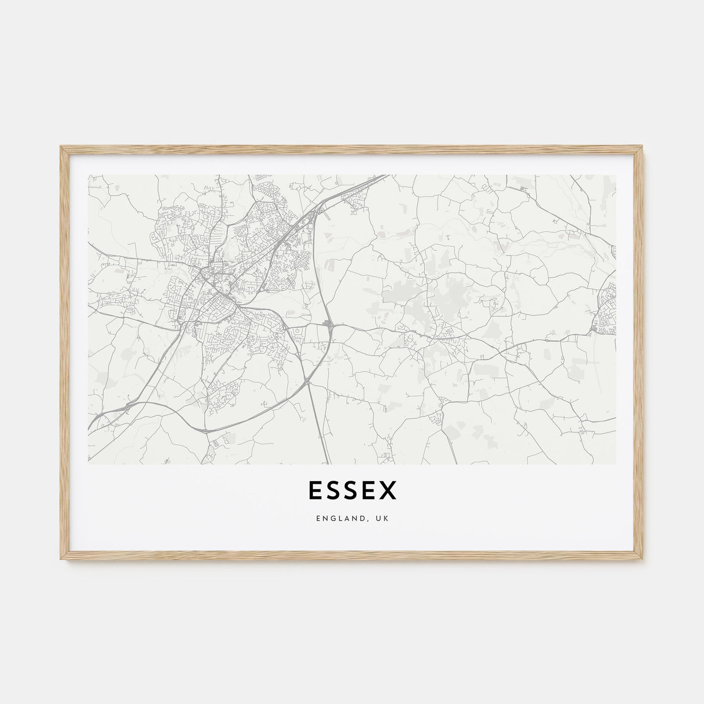 Essex Map Landscape Poster