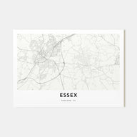 Essex Map Landscape Poster